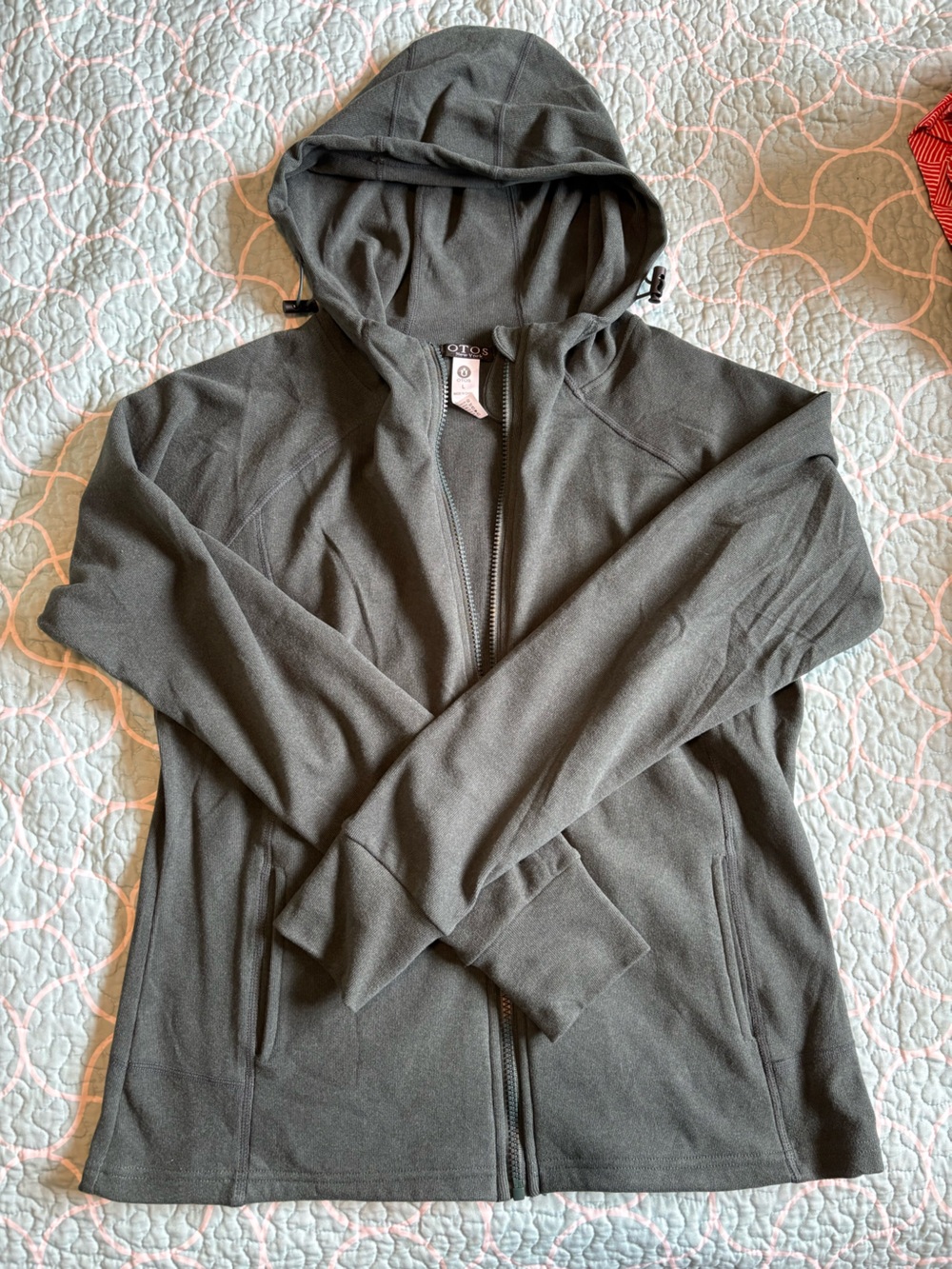 Women's Zip-Up Hooded Sweater - Gray